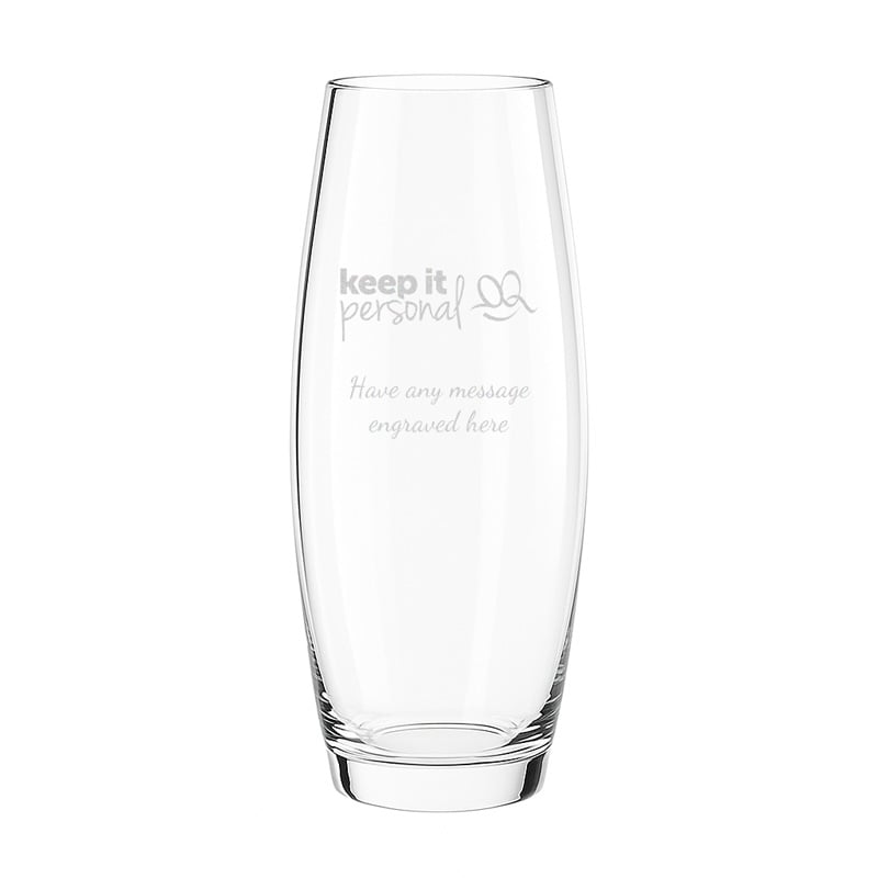 Logo Engraved Tapered Bullet Vase Branded Promotional Gift