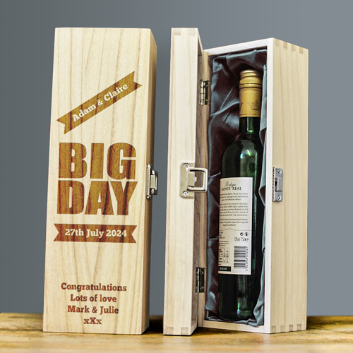 Personalised Wooden Wine Box Wedding Gift