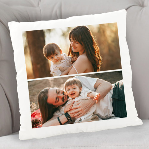 Personalised 2 Photo Cushion - Landscape