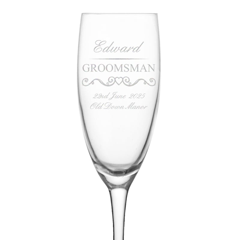 Personalised Groomsman Wedding Flute