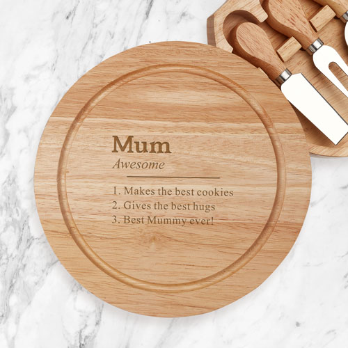Personalised Round Cheeseboard Set - Dictionary Definition