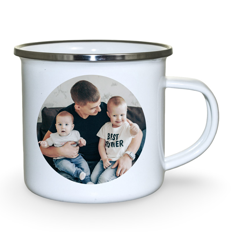Personalised Enamel Mug Photo Upload