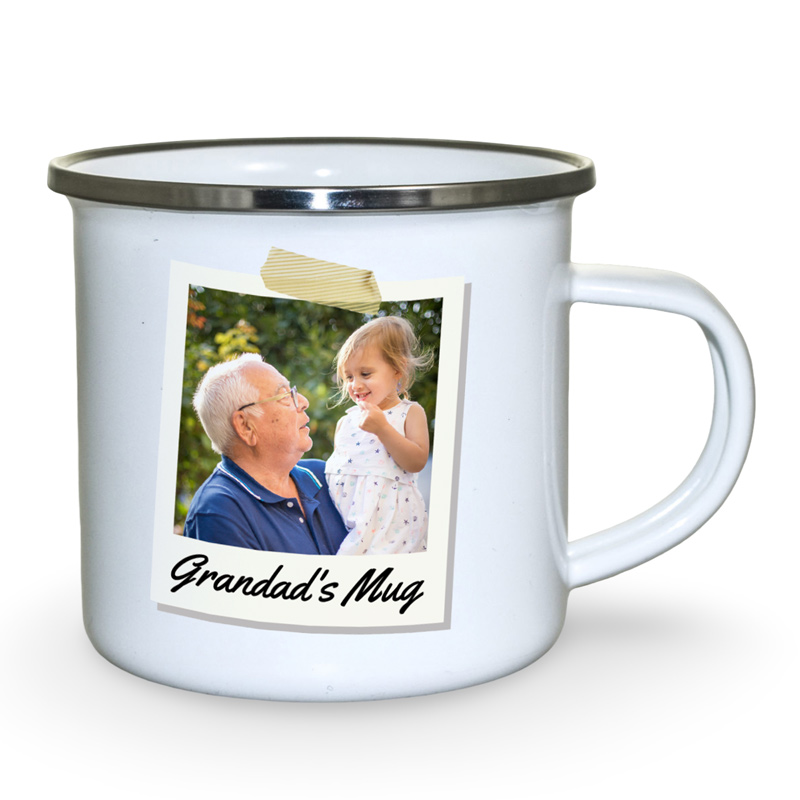 Personalised Polaroid Photo Enamel Mug