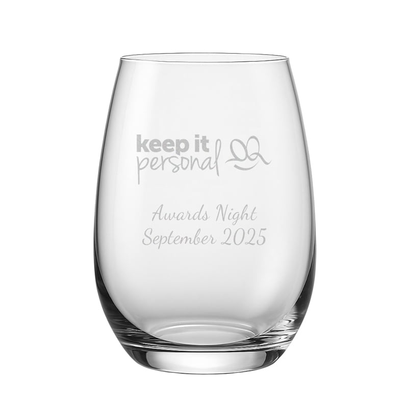 Logo Engraved Grand High Ball Glass Branded Promotional Gift