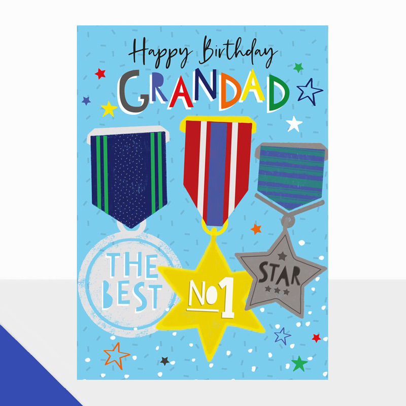 Happy Birthday Grandad Medals Greeting Card