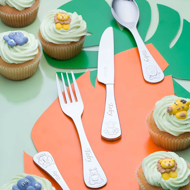 Personalised Childrens Cutlery Viners Jungle