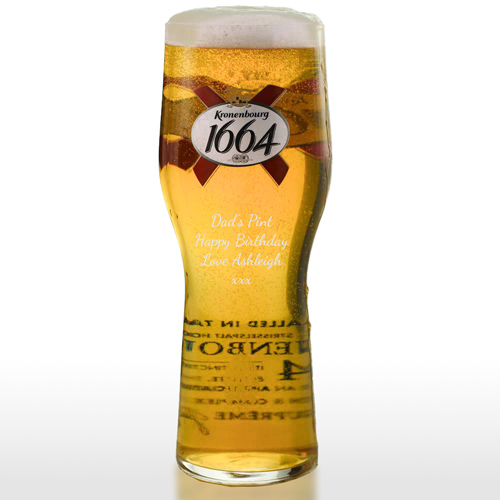 Personalised Kronenbourg Pint Glass