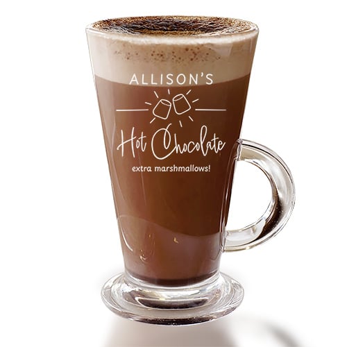 Personalised Luxury Name\'s Hot Chocolate Glass