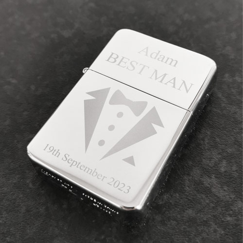 Personalised Lighter Suit And Tie Wedding Gift Idea