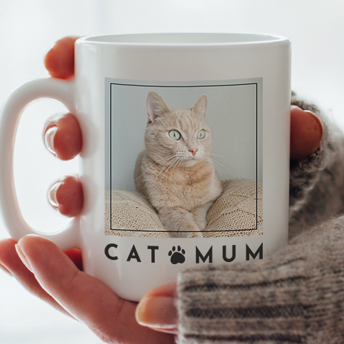 Personalised Cat Mum Photo Upload Mug