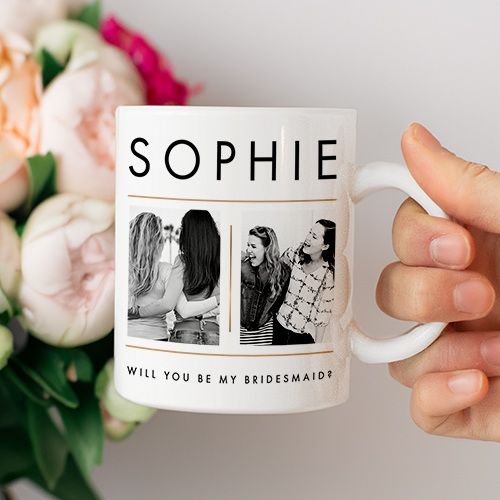 Personalised 'Will You Be My Bridesmaid' Photo Mug