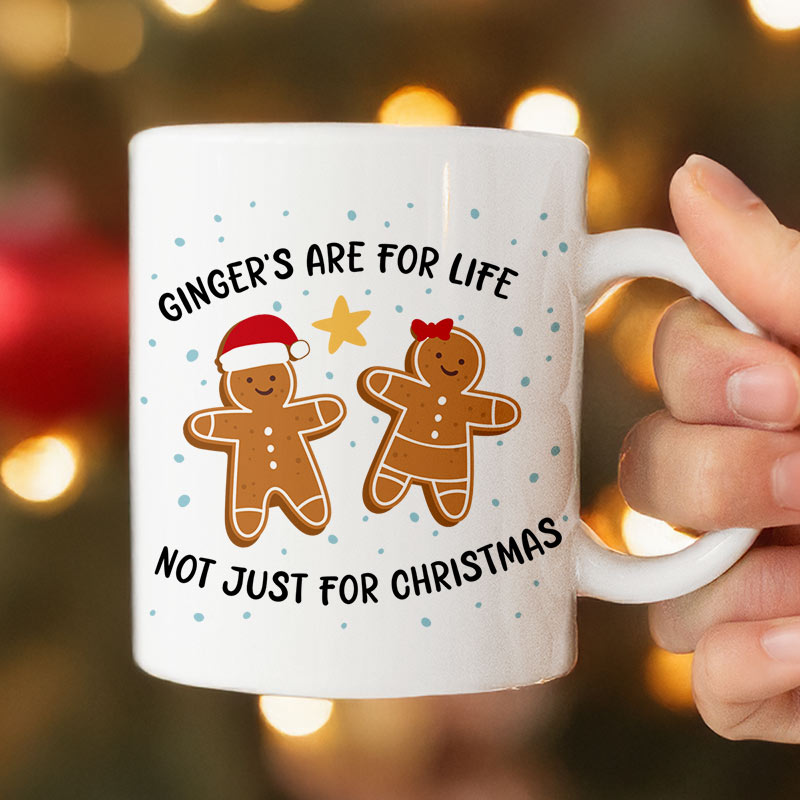 Personalised Gingers Are For Life Funny Christmas Mug