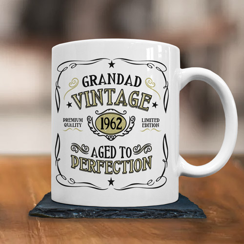 Personalised Vintage Birthday Mug Any Name And Age