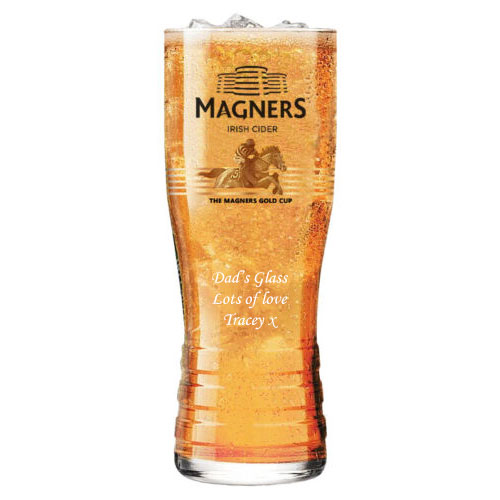 Personalised Magners Chasing Gold Pint Glass