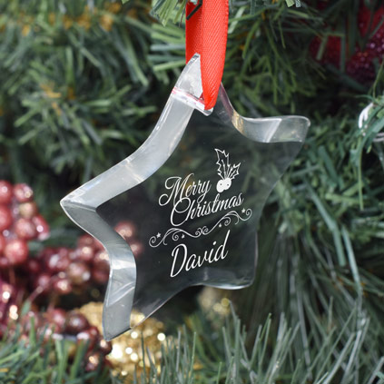 Personalised Merry Christmas Bauble - Click Image to Close