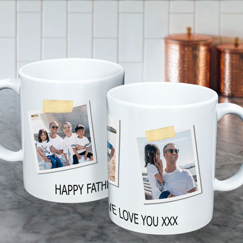 Personalised Photo Mug - 3 Photos And Message