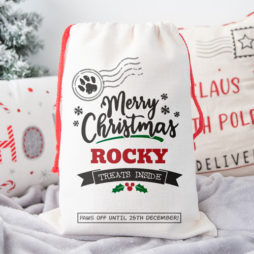 Personalised Christmas Santa Sack - Pets Christmas Treats