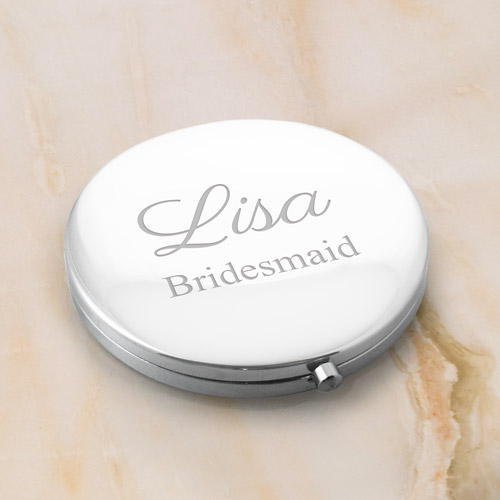 Personalised Bridal Compact Mirror Wedding Gift Idea
