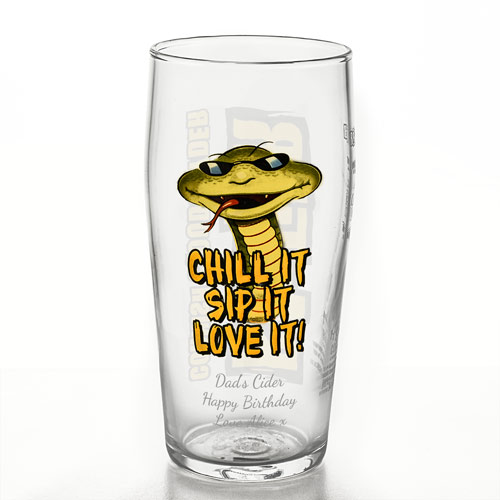 Personalised Rattler Pint Glass