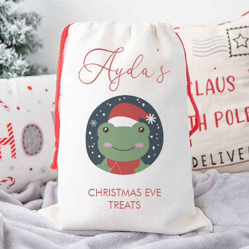 Personalised Childrens Santa Sack - Frog