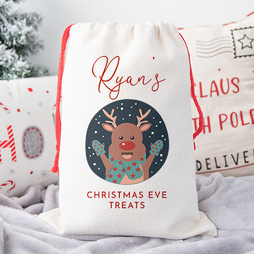 Personalised Childrens Santa Sack - Reindeer