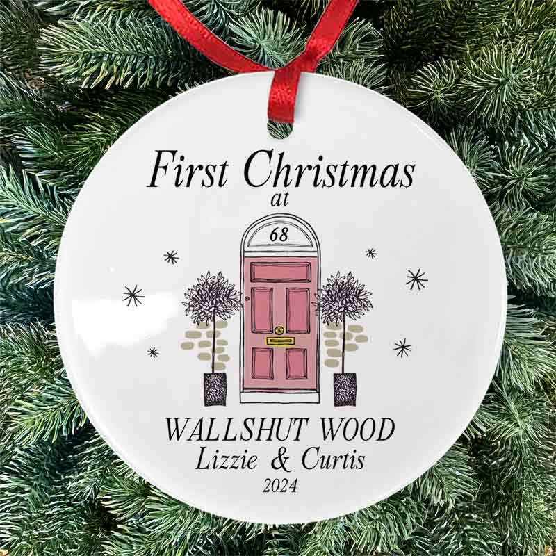 Personalised First Christmas In New Home Bauble