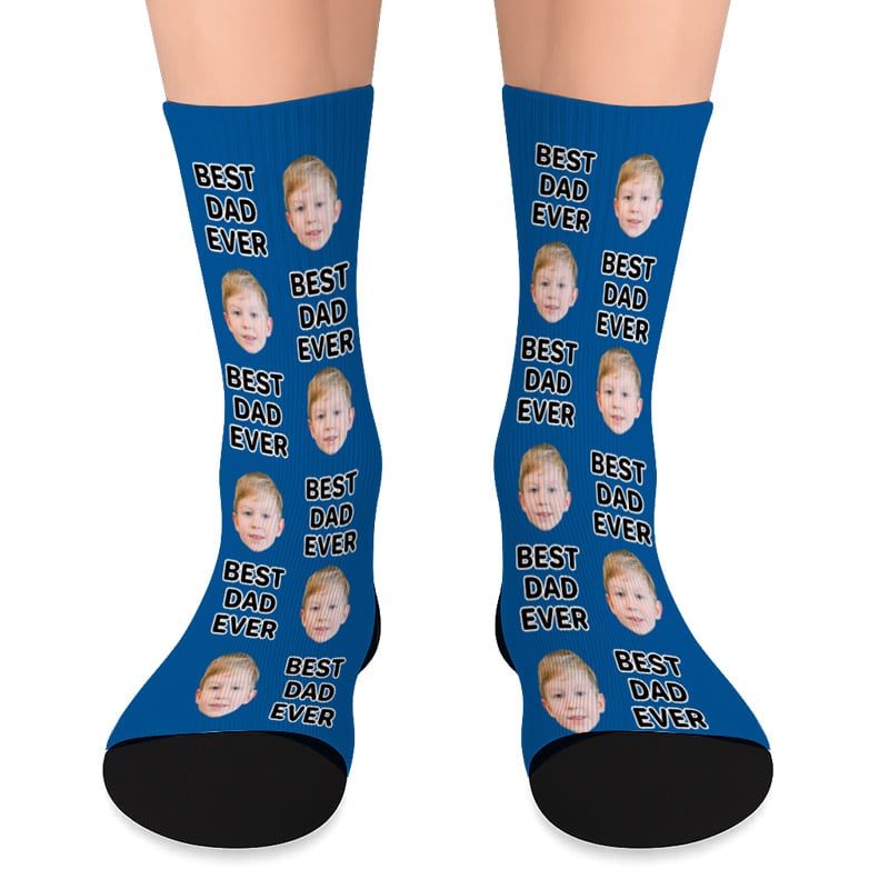 Personalised Photo Face Socks With Message