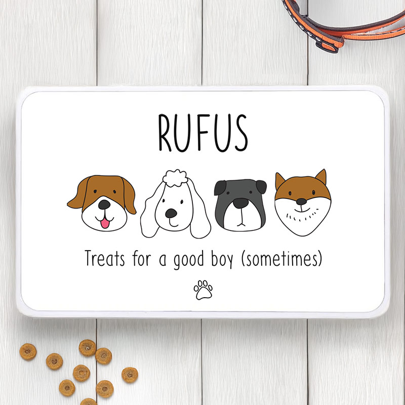 Personalised Dog Doodle Treats Tin