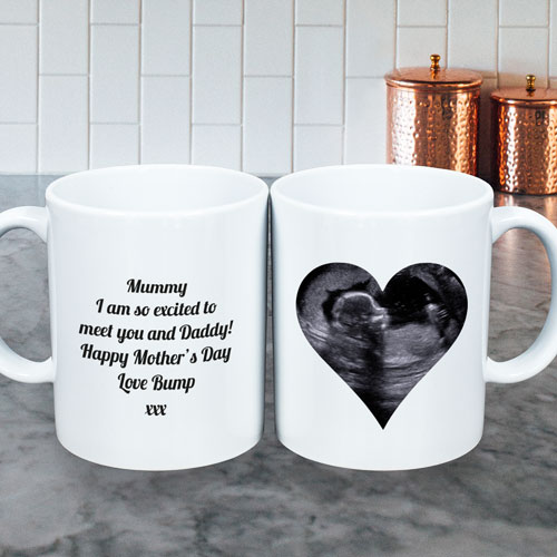 Personalised Mug - Love Heart Baby Scan