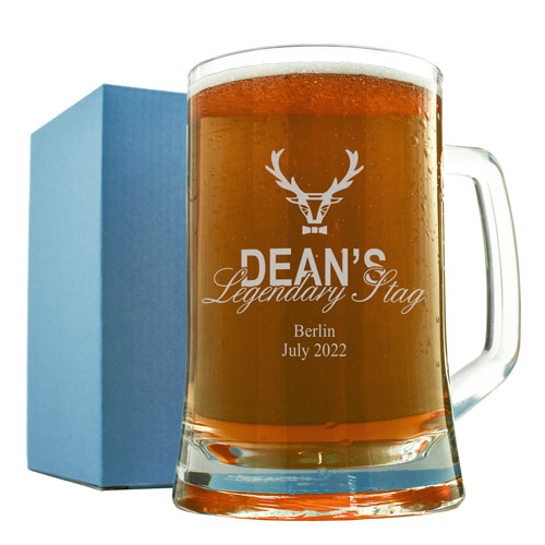 Personalised Stag Do Party Glass