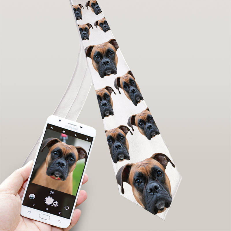 Photo Upload Pet Face Cutout Tie
