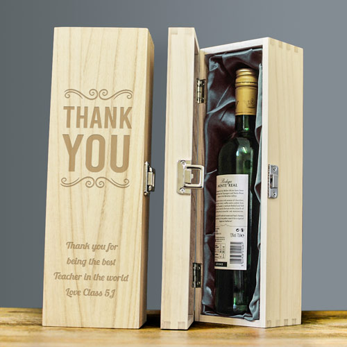 Personalised Thank You Wine Box