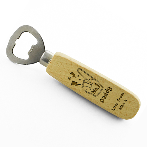 Custom Wooden Bottle Opener No1 Daddy