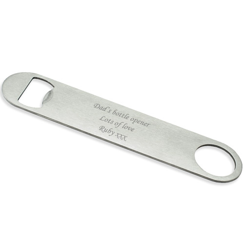 Personalised 7\" Bar Blade Bottle Opener