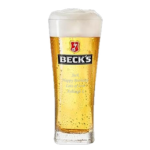 Personalised Becks Pint Glass