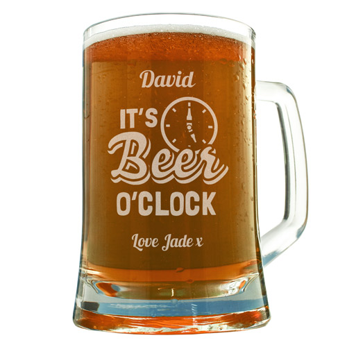 Personalised Beer O\'Clock Tankard
