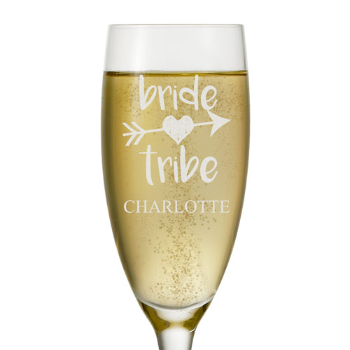 Personalised Bride Tribe Champagne Flute