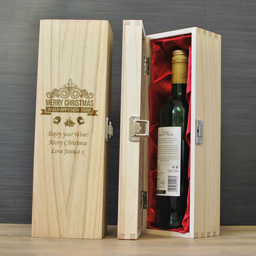 Merry Christmas Personalised Wine Box