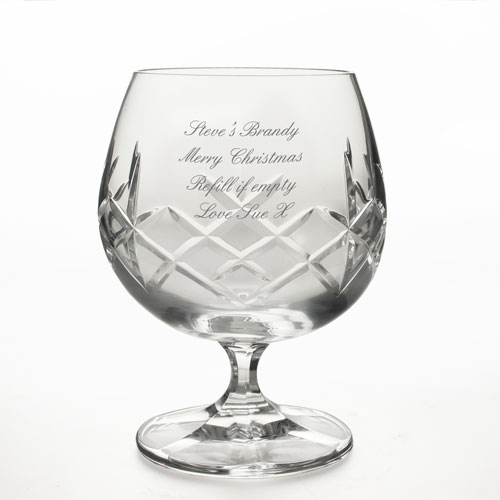 Personalised Lead Free Crystal Brandy Glass