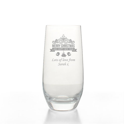 Dartington Mixer Glass Merry Christmas Design