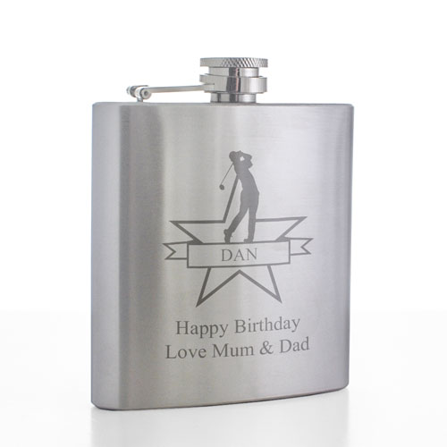 Golf Hip Flask Personalised Golf Gifts