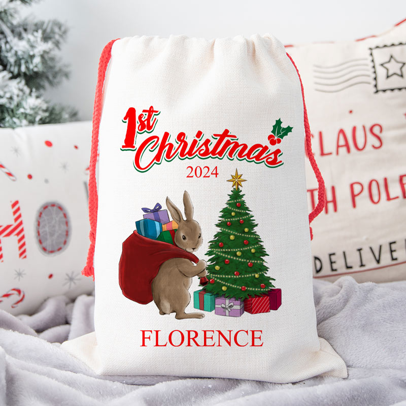 Personalised Christmas Santa Sack - First Christmas