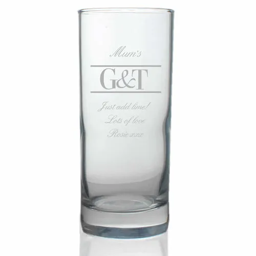 Personalised Gin & Tonic Hiball Glass