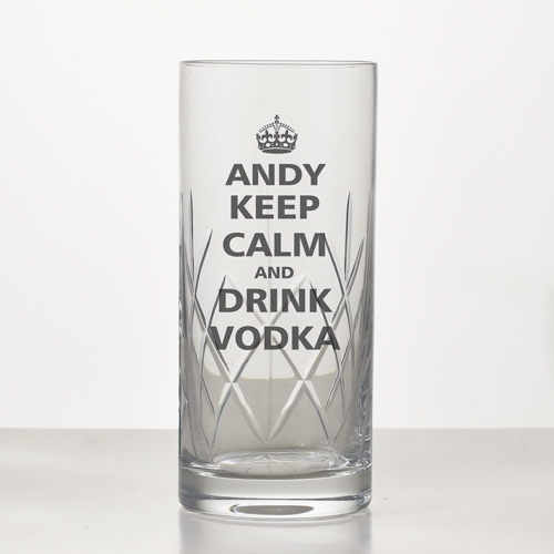 Keep Calm Personalised Vodka Glass
