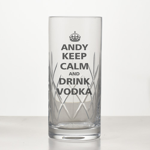 Keep Calm Personalised Vodka Glass
