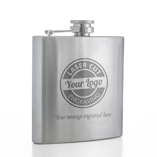 Logo Engraved Personalised Hip Flask