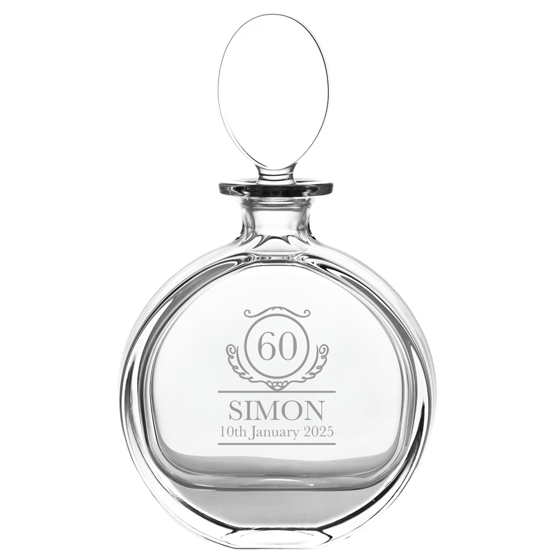 Personalised Round Decanter With Any Name And Message