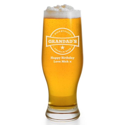 Personalised Premium Beer Glass