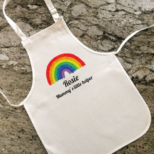 Personalised Childrens Apron - Rainbow Any Name