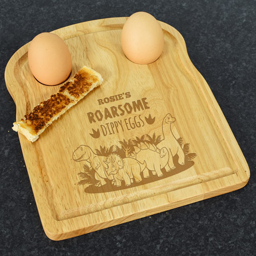 Personalised Dinosaurs Egg And Toast Board
